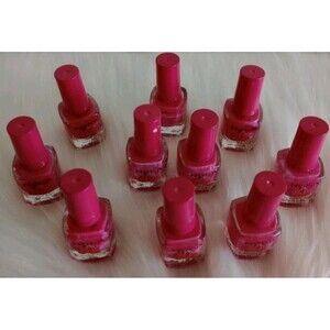 Lot of 10 Fuchsia Nail Polish Small .21 Fl Oz Party Favors Gifts Beauty Women's